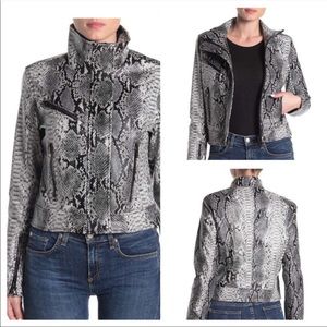 NWT Blank NYC Snake Embossed Faux Leather Jacket SZ S & M